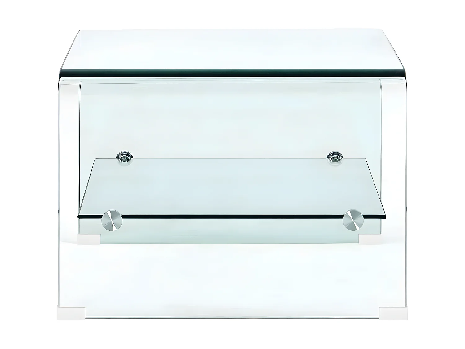 Couchtisch Beistelltisch Transparent 50×45×33 cm Hartglas -MN21055