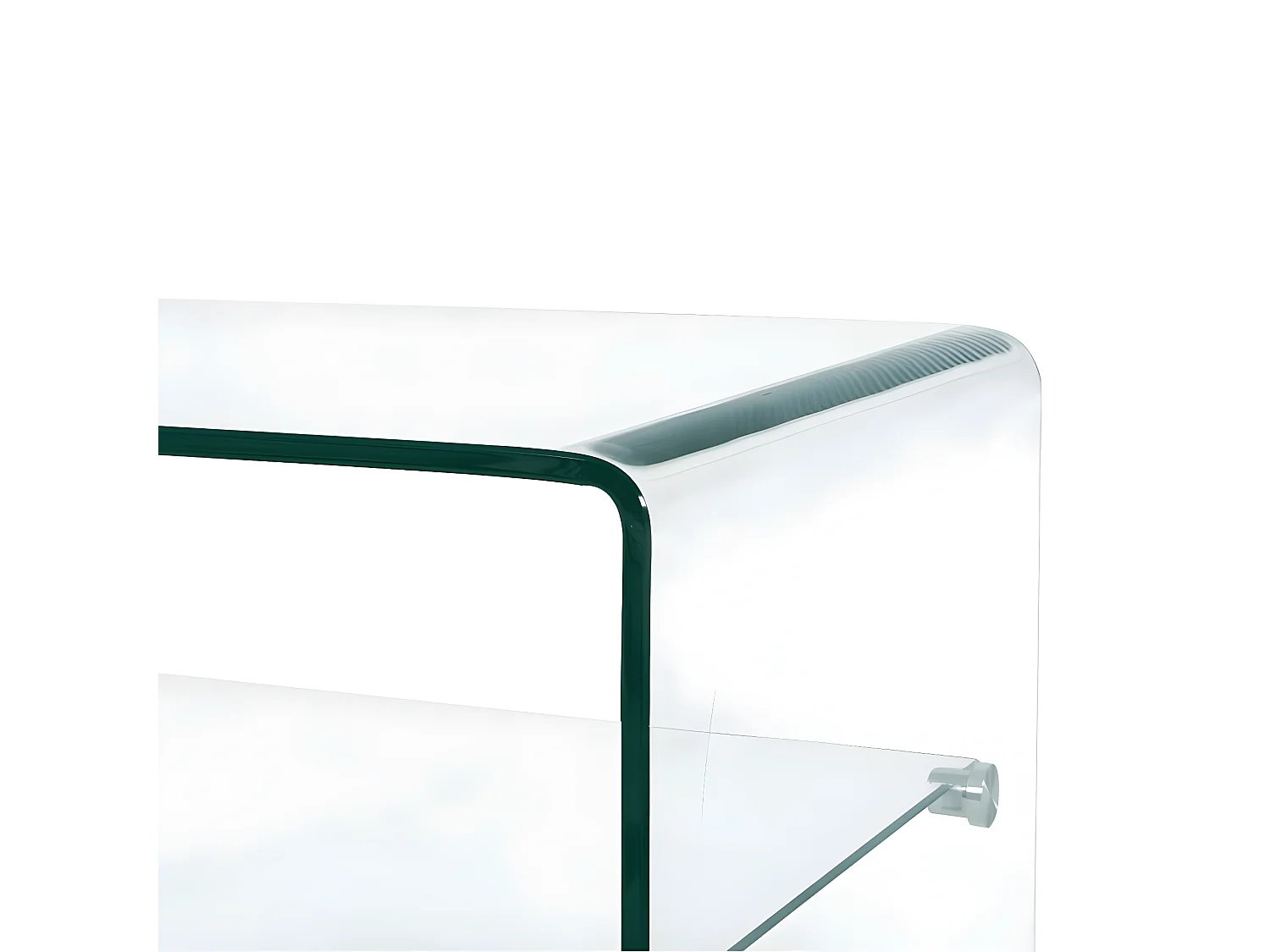 Couchtisch Beistelltisch Transparent 50×45×33 cm Hartglas -MN21055