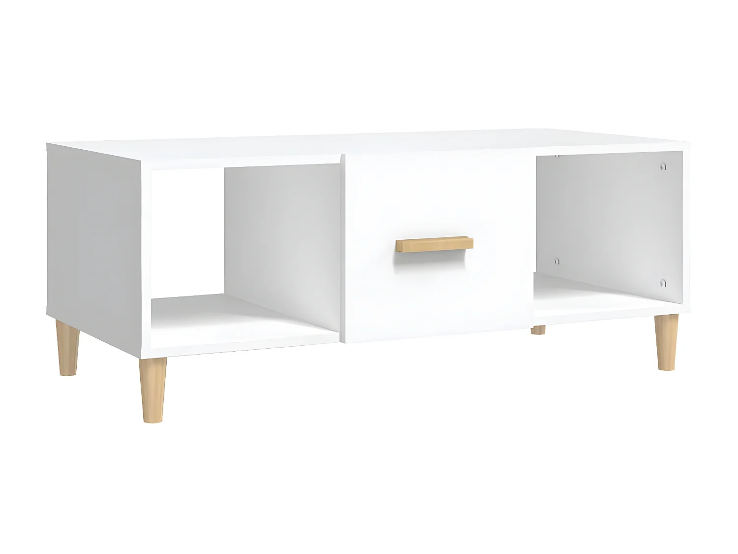 Couchtisch Beistelltisch Weiß 102x50x40 cm Holzwerkstoff -MN17585