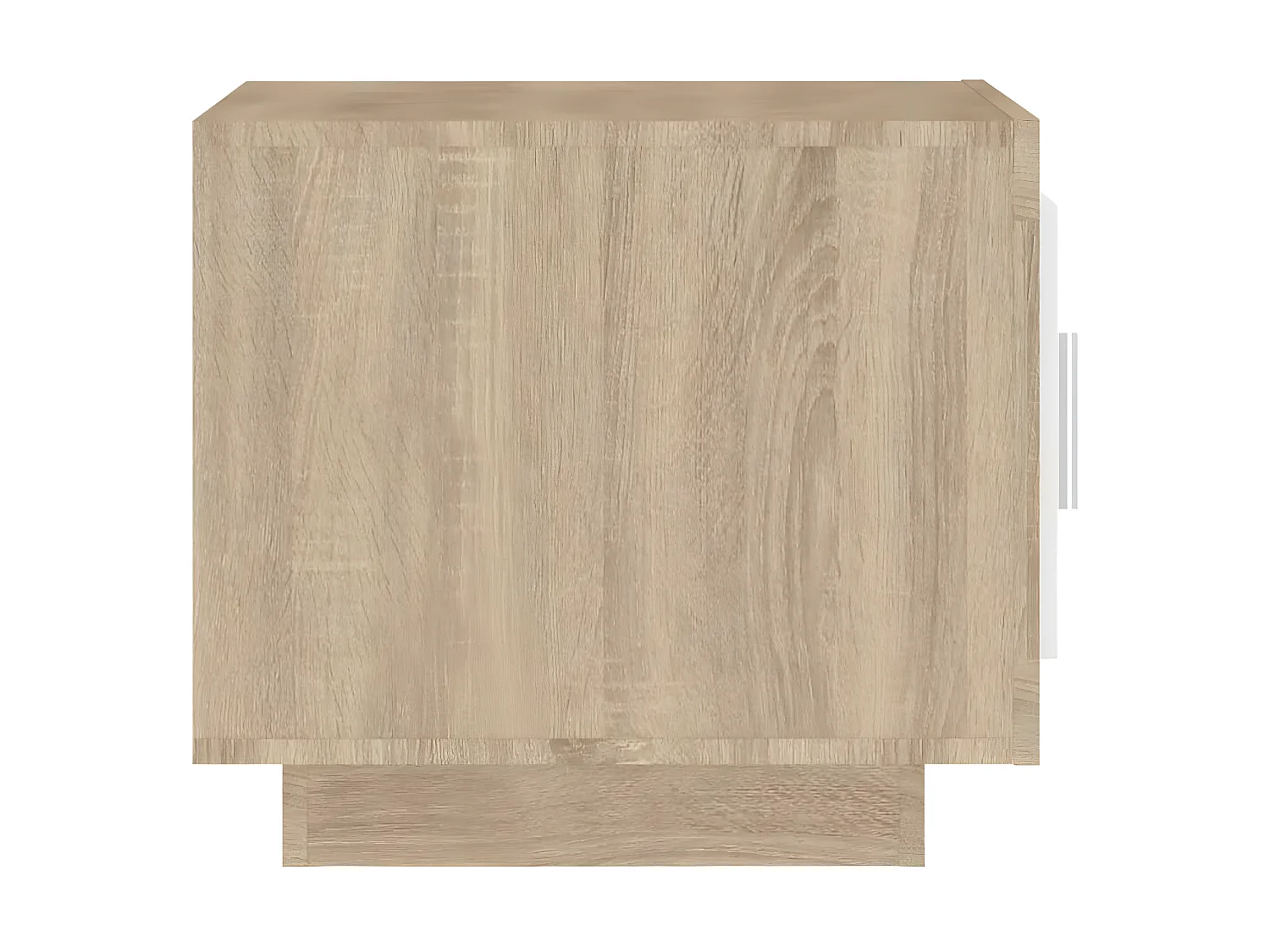Couchtisch Beistelltisch Weiß und Sonoma-Eiche 51x50x45 cm Holzwerkstoff -MN16583