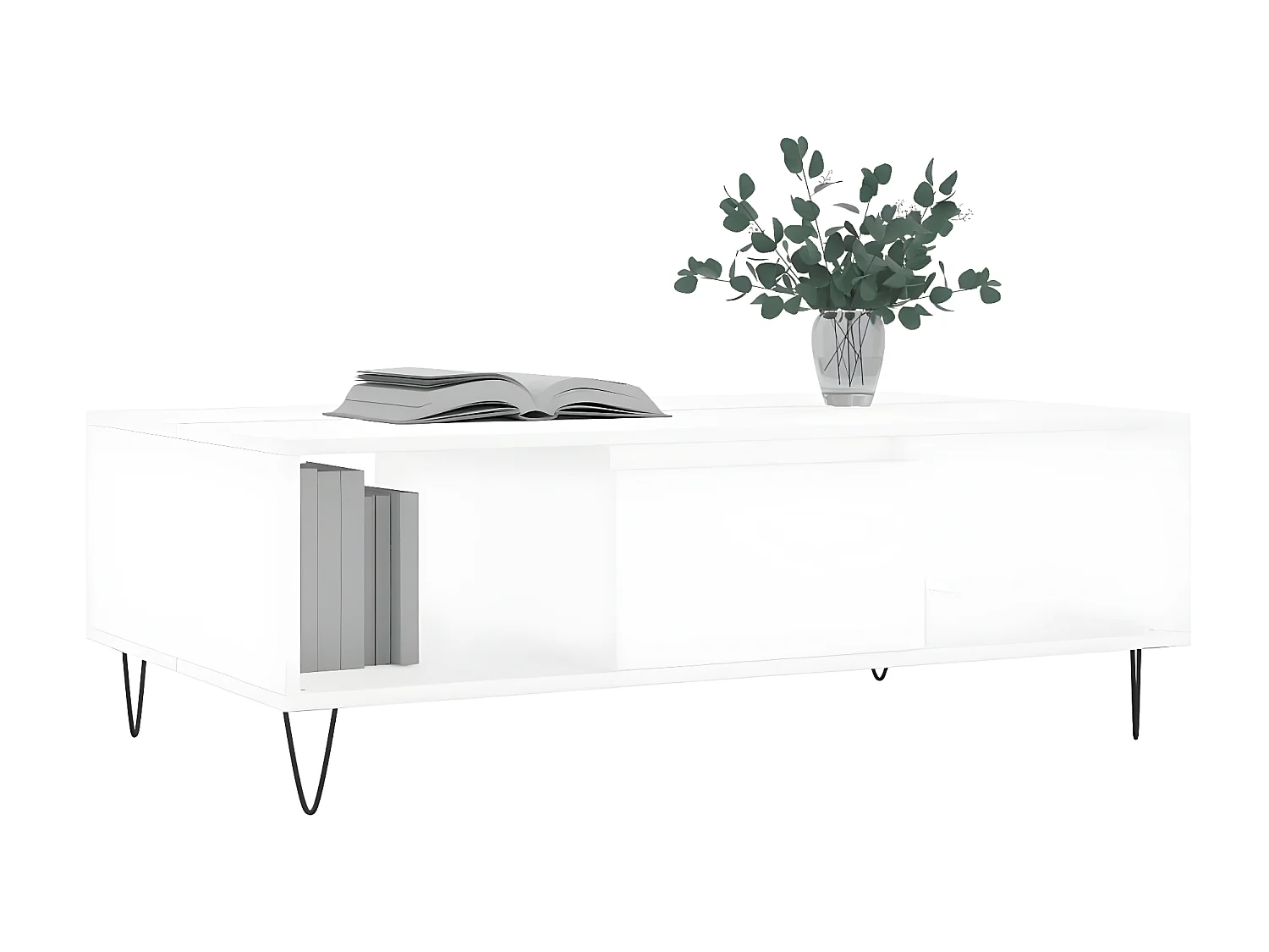 Couchtisch Beistelltisch Weiß 104x60x35 cm Holzwerkstoff -MN13222