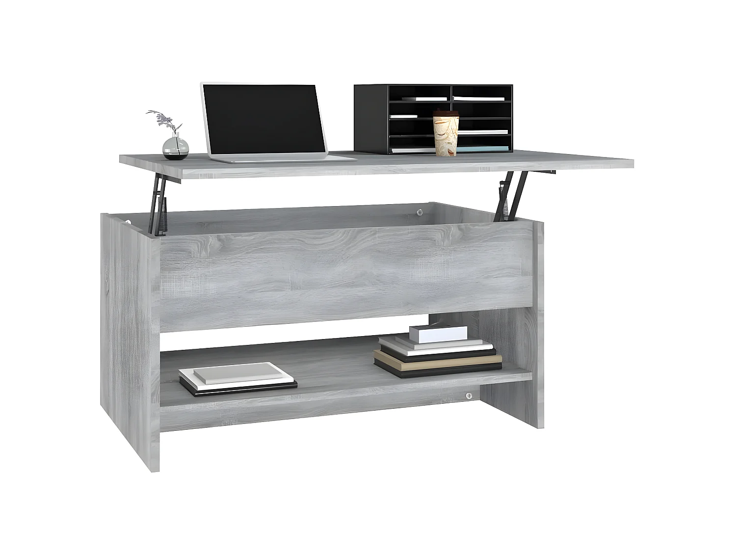 Couchtisch Beistelltisch Grau Sonoma 80x50x40 cm Holzwerkstoff -MN67727