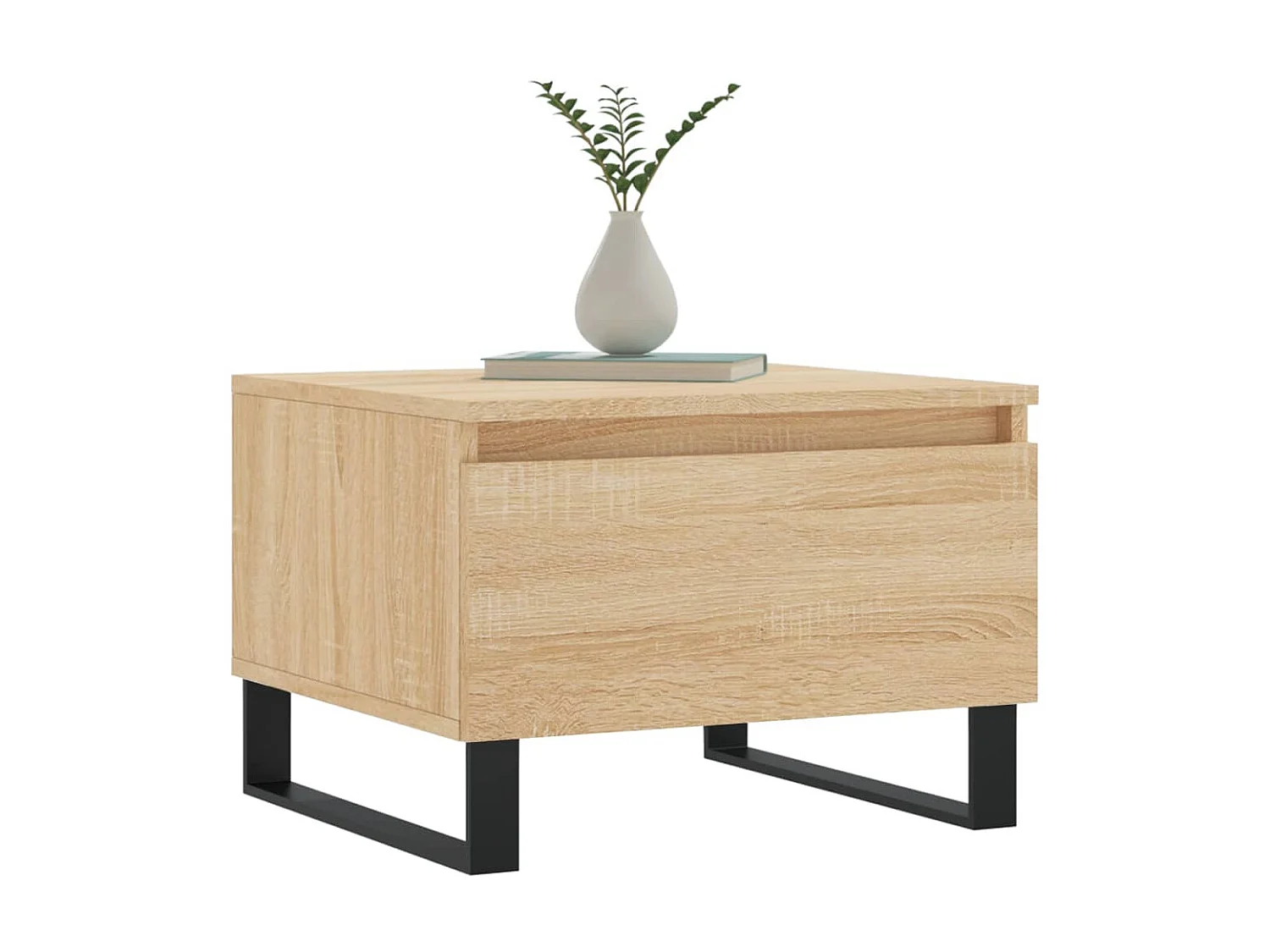 2er-Set Couchtische Beistelltisch Sonoma-Eiche 50x46x35 cm Holzwerkstoff -MN75903