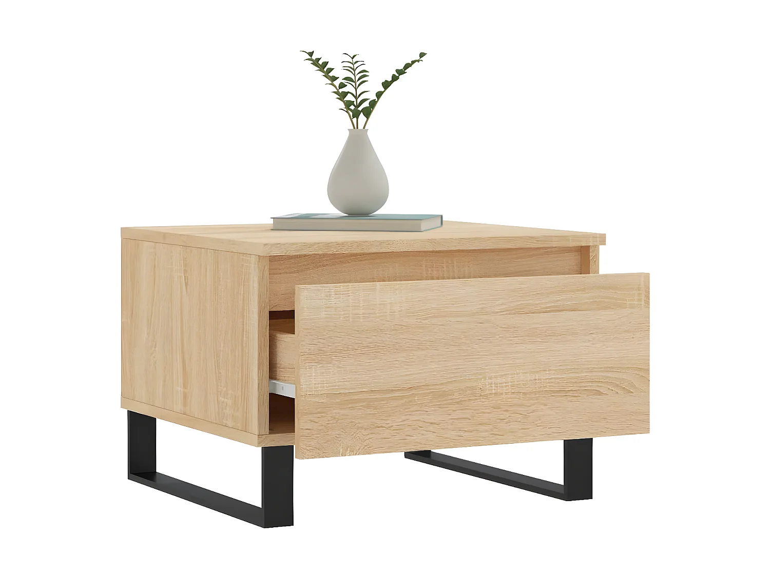 2er-Set Couchtische Beistelltisch Sonoma-Eiche 50x46x35 cm Holzwerkstoff -MN75903