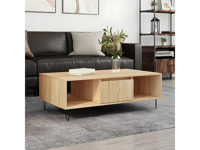 Couchtisch Beistelltisch Sonoma-Eiche 104x60x35 cm Holzwerkstoff -MN94156