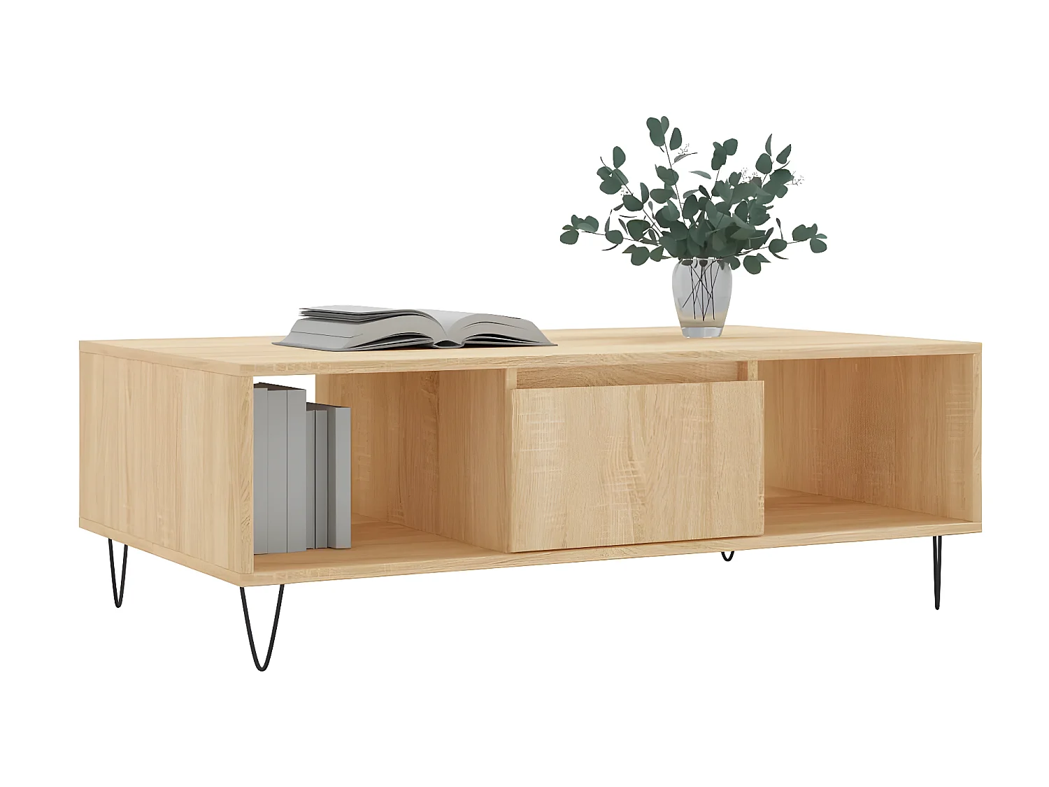 Couchtisch Beistelltisch Sonoma-Eiche 104x60x35 cm Holzwerkstoff -MN94156