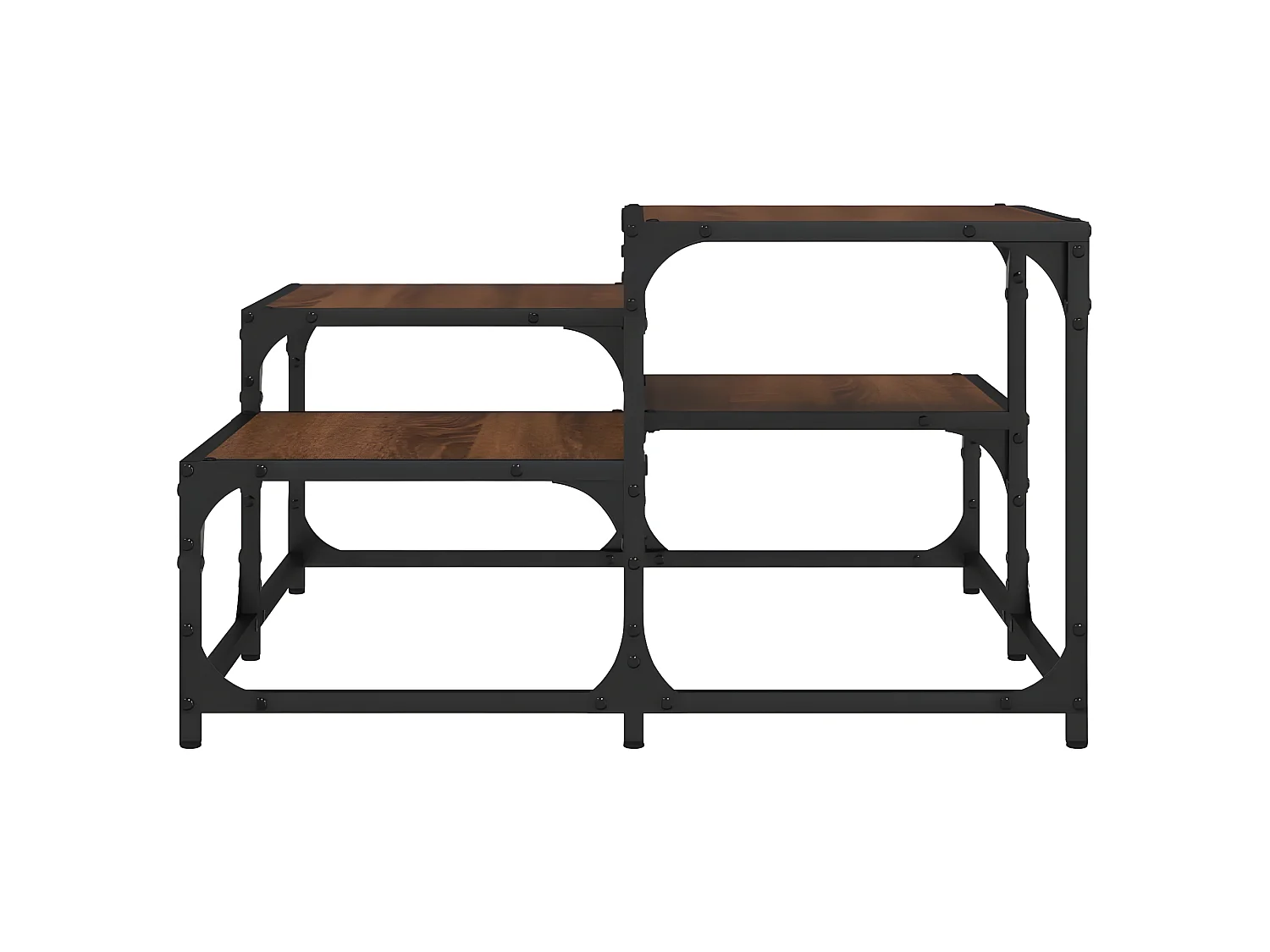 Couchtisch Braun Beistelltisch Eichen-Optik 68x68x40 cm Holzwerkstoff -MN24525