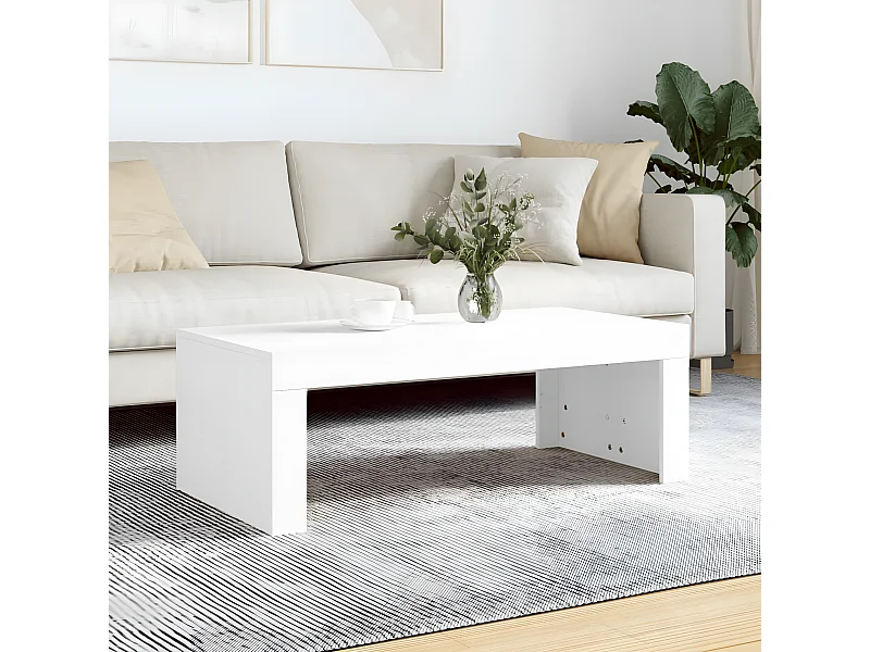 Couchtisch Beistelltisch Weiß 102x50x36 cm Holzwerkstoff -MN34245