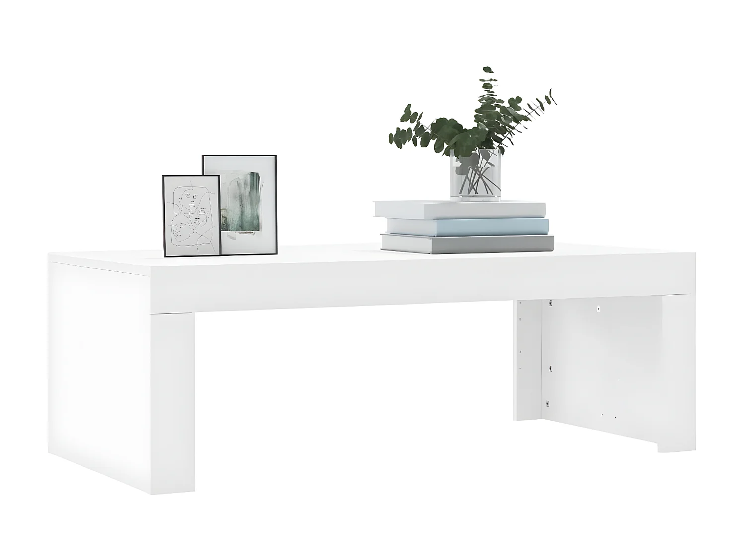 Couchtisch Beistelltisch Weiß 102x50x36 cm Holzwerkstoff -MN34245