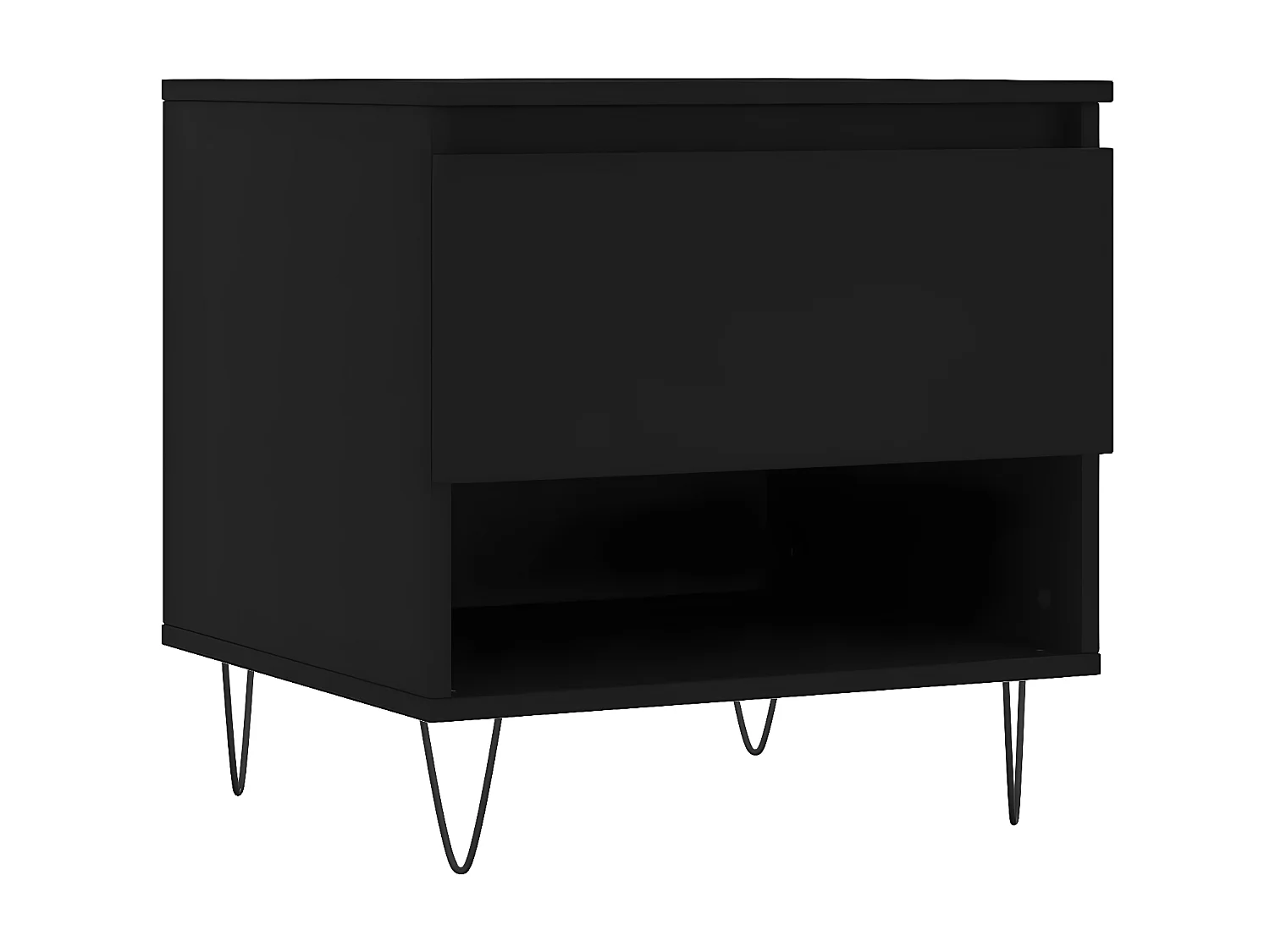 Couchtisch Beistelltisch Schwarz 50x46x50 cm Holzwerkstoff -MN46279