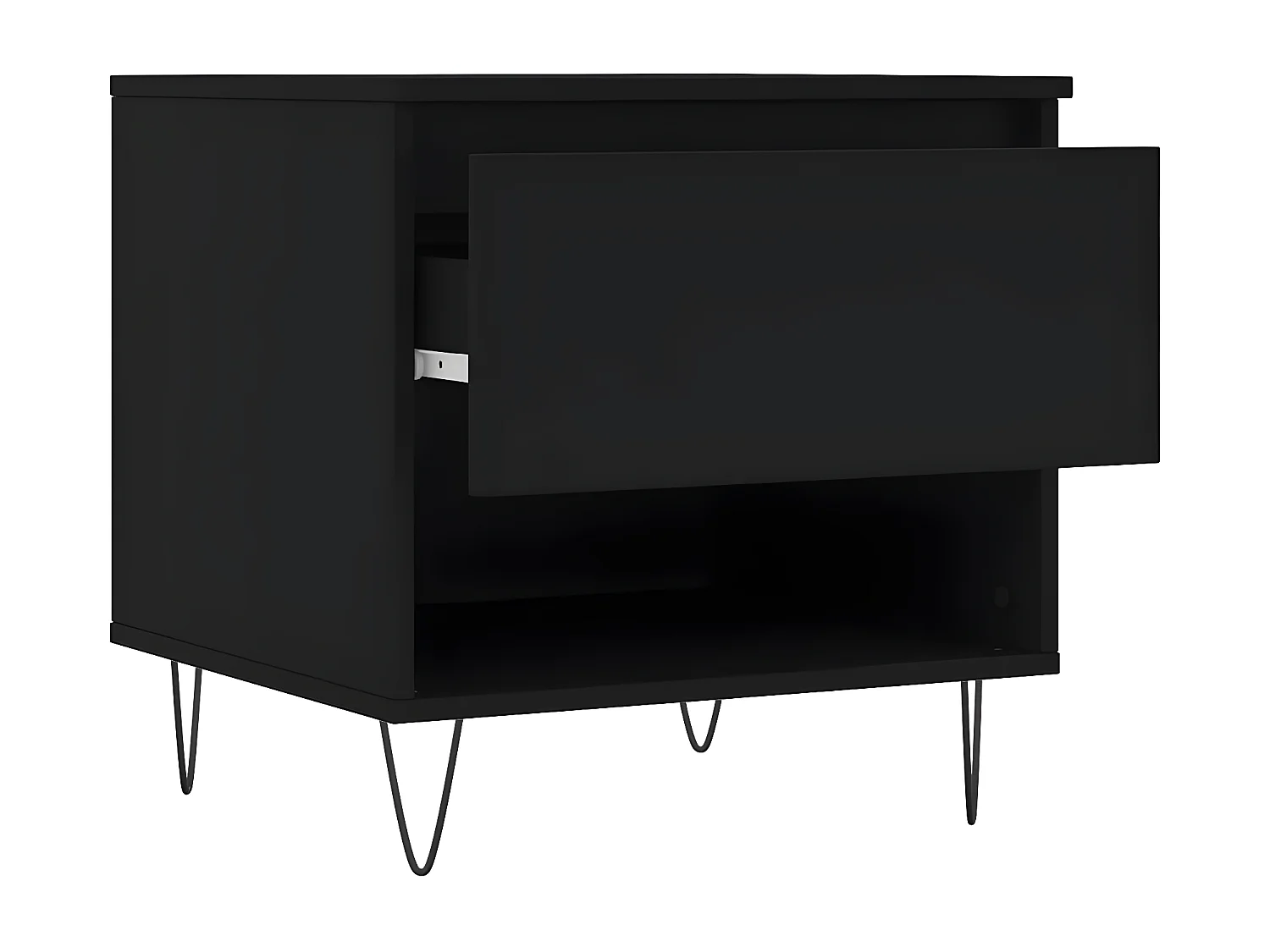 Couchtisch Beistelltisch Schwarz 50x46x50 cm Holzwerkstoff -MN46279