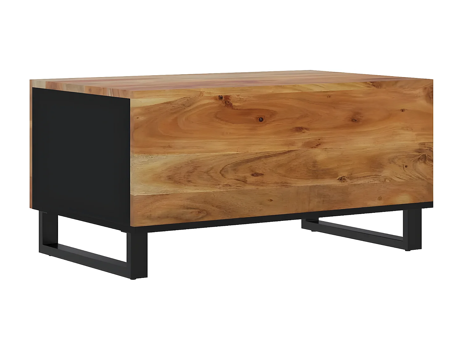 Couchtisch Beistelltisch 80x50x40 cm Massivholz Akazie & Holzwerkstoff -MN37499