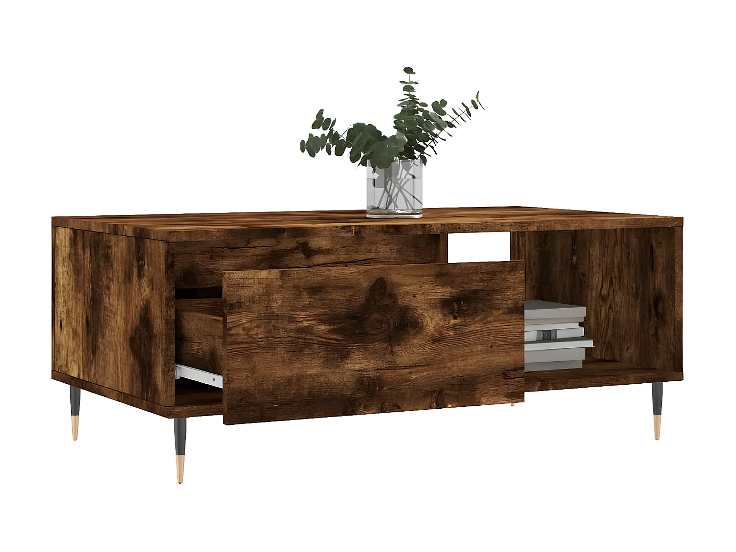 Couchtisch Beistelltisch Räuchereiche 90x50x36,5 cm Holzwerkstoff -MN63661