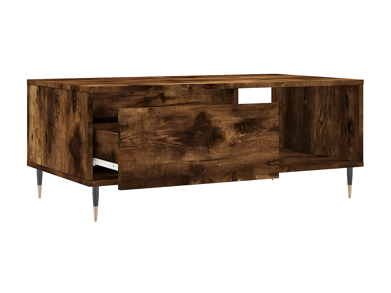 Couchtisch Beistelltisch Räuchereiche 90x50x36,5 cm Holzwerkstoff -MN63661