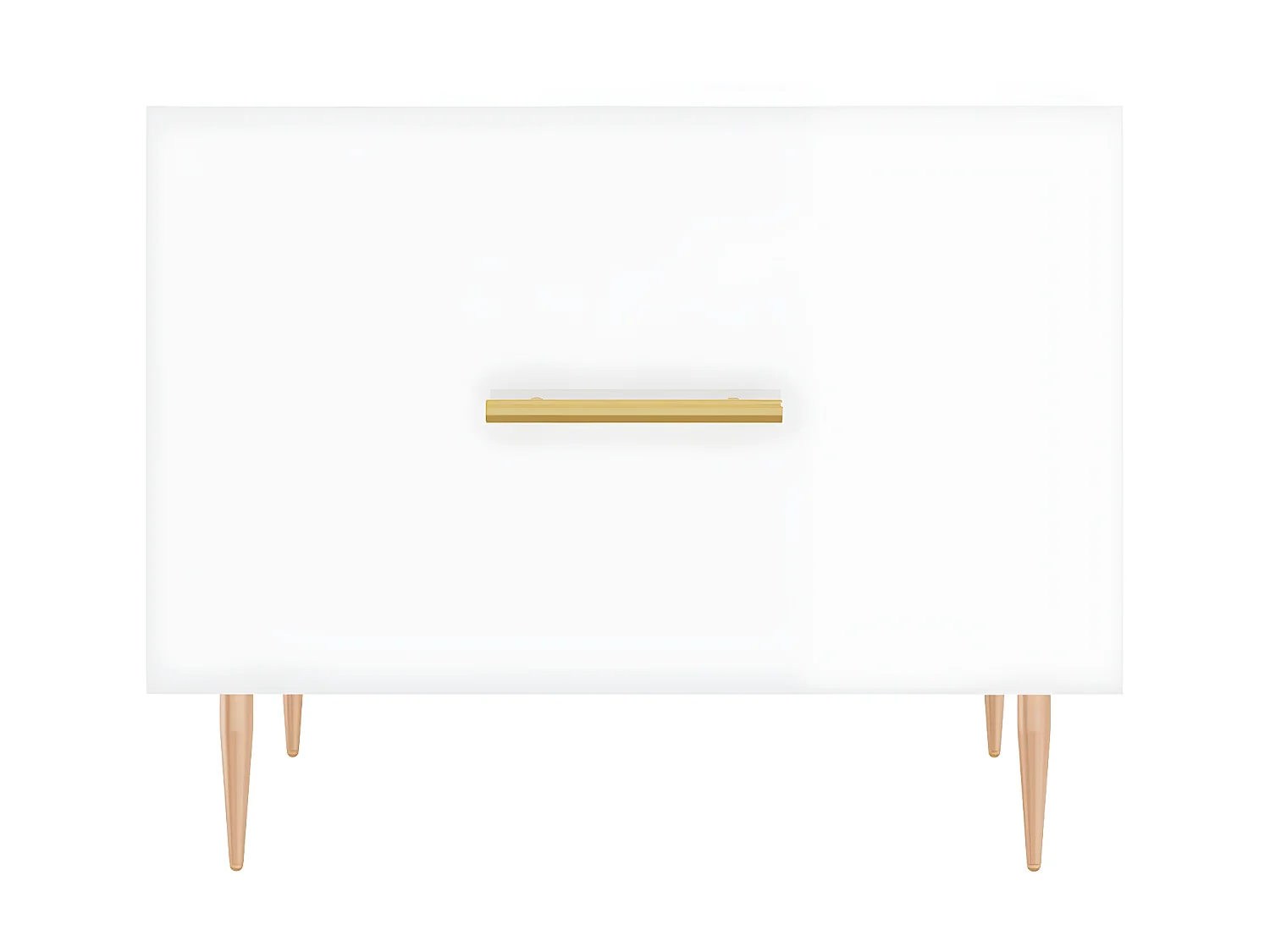 Couchtisch Beistelltisch Hochglanz-Weiß 50x50x40 cm Holzwerkstoff -MN27651