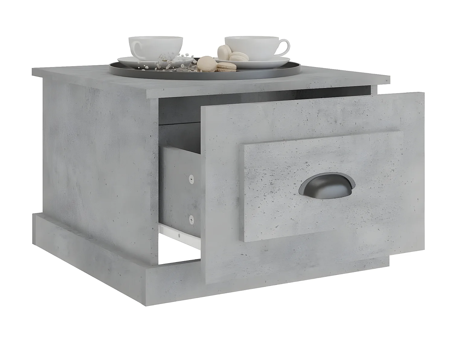 Couchtisch Beistelltisch Betongrau 50x50x35 cm Holzwerkstoff -MN30593