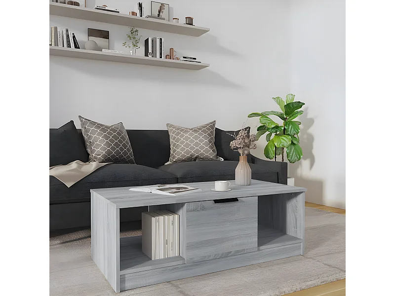 Couchtisch Beistelltisch Grau Sonoma 102x50x36 cm Holzwerkstoff -MN26748