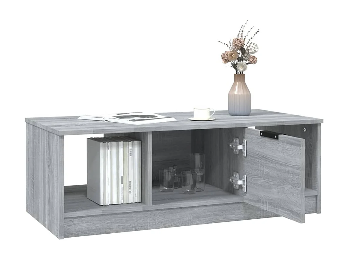 Couchtisch Beistelltisch Grau Sonoma 102x50x36 cm Holzwerkstoff -MN26748
