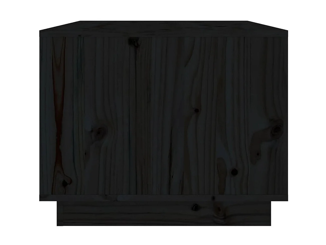 Couchtisch Beistelltisch Schwarz 80x50x40 cm Massivholz Kiefer -MN90570
