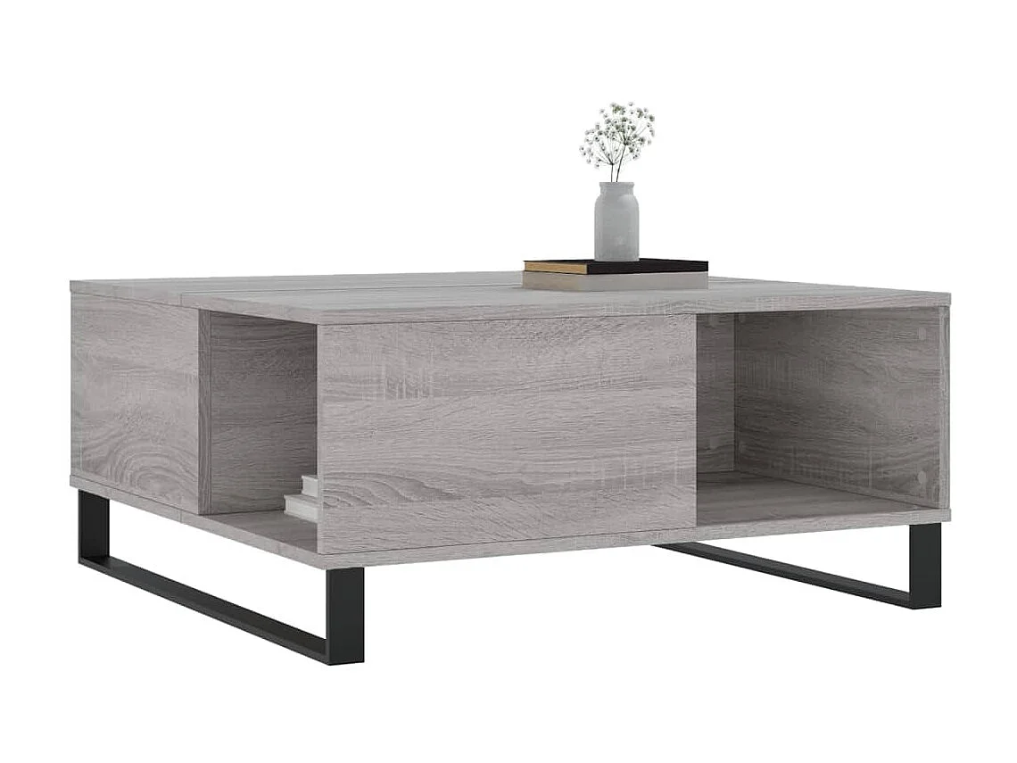 Couchtisch Beistelltisch Grau Sonoma 80x80x36,5 cm Holzwerkstoff -MN15935