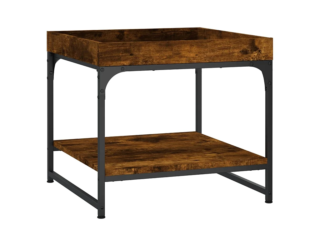 Couchtisch Beistelltisch Räuchereiche 49,5x49,5x45 cm Holzwerkstoff -MN47551