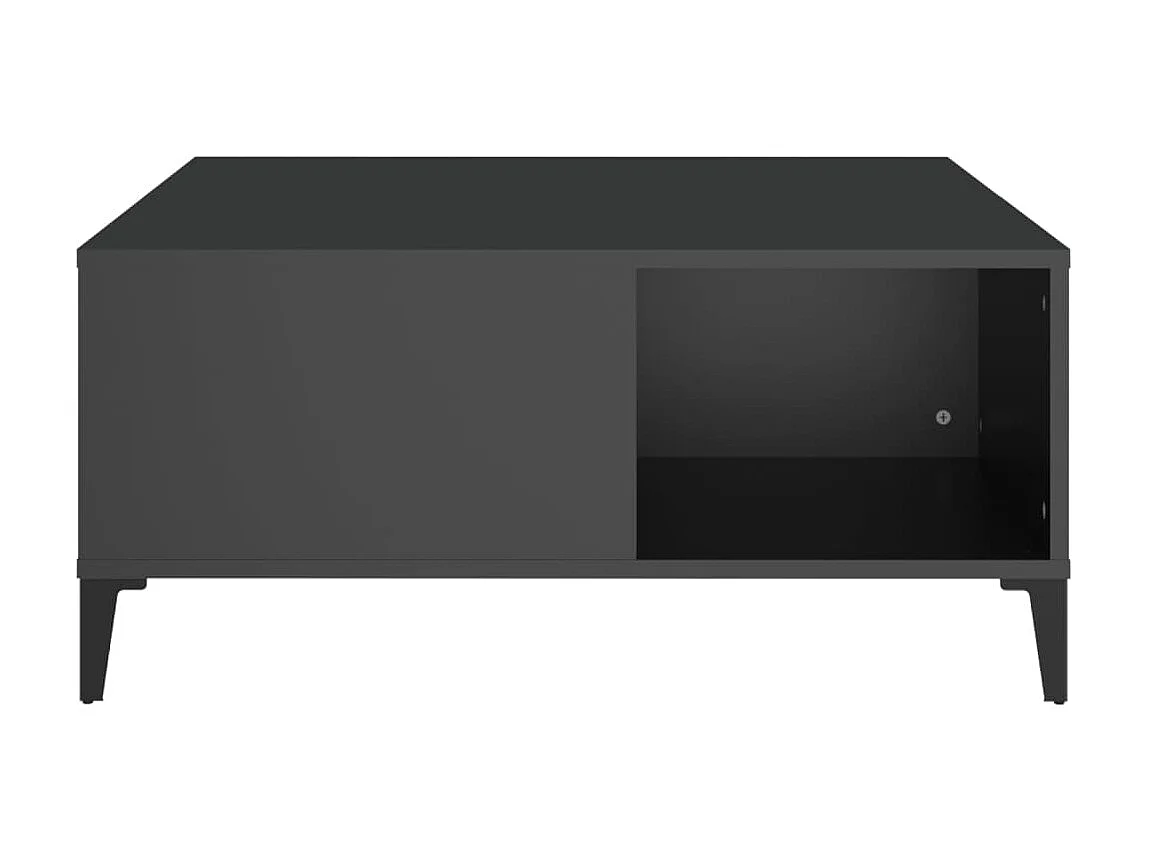 Couchtisch Beistelltisch Schwarz 80x80x36,5 cm Holzwerkstoff -MN88365