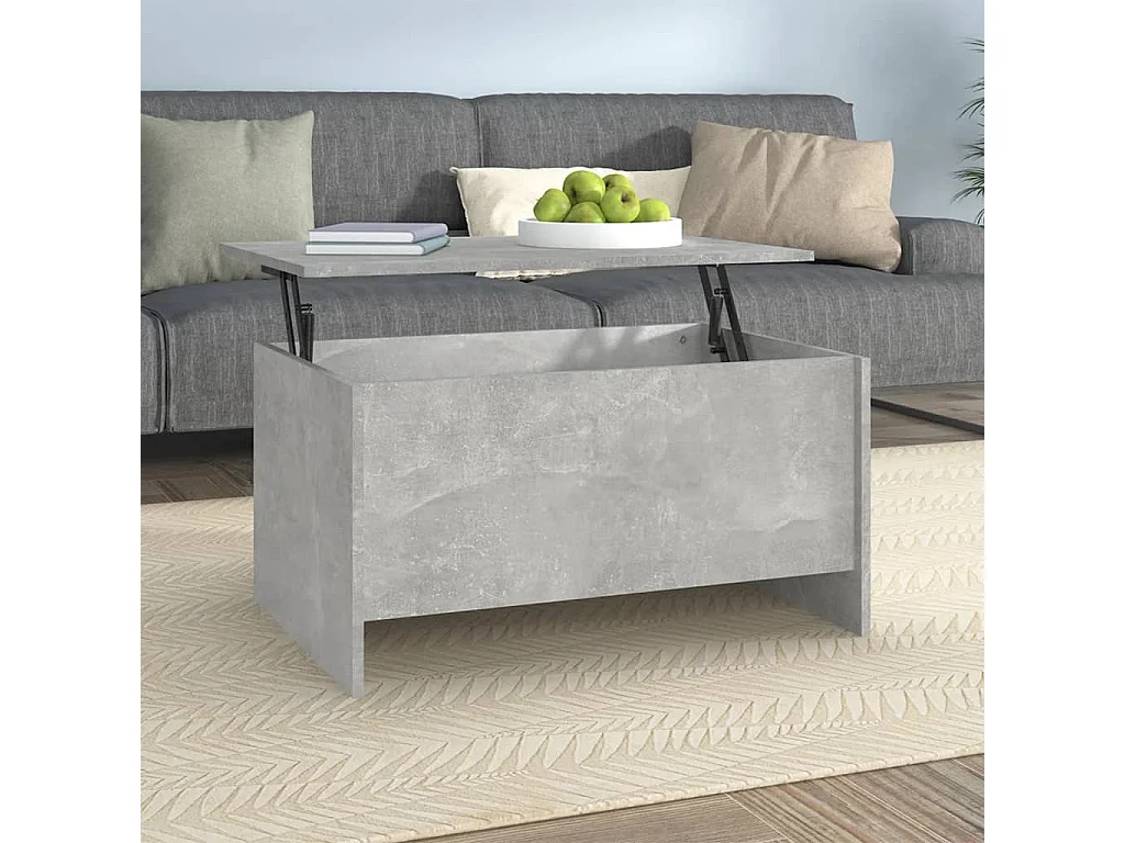Couchtisch Beistelltisch Betongrau 80x55,5x41,5 cm Holzwerkstoff -MN98465