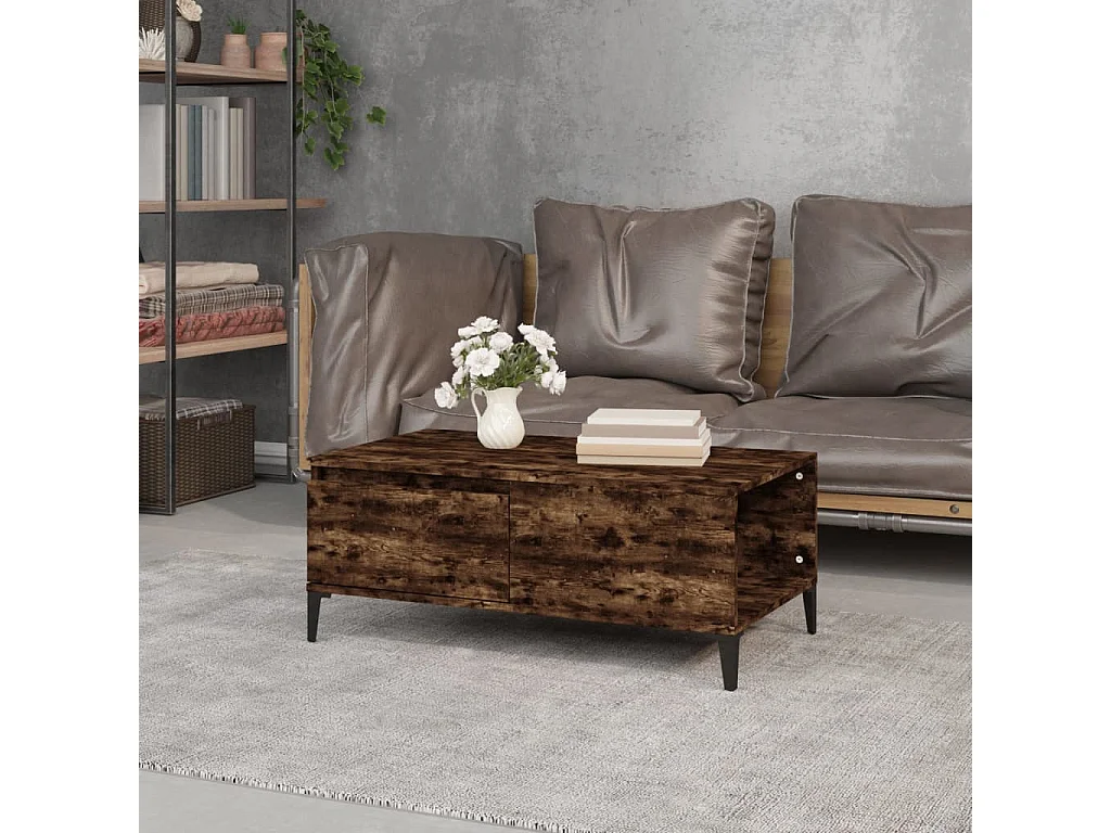 Couchtisch Beistelltisch Räuchereiche 90x50x36,5 cm Holzwerkstoff -MN24330