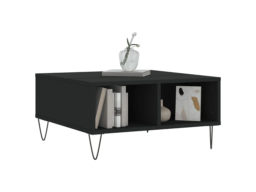 Couchtisch Beistelltisch Schwarz 60x60x30 cm Holzwerkstoff -MN21405