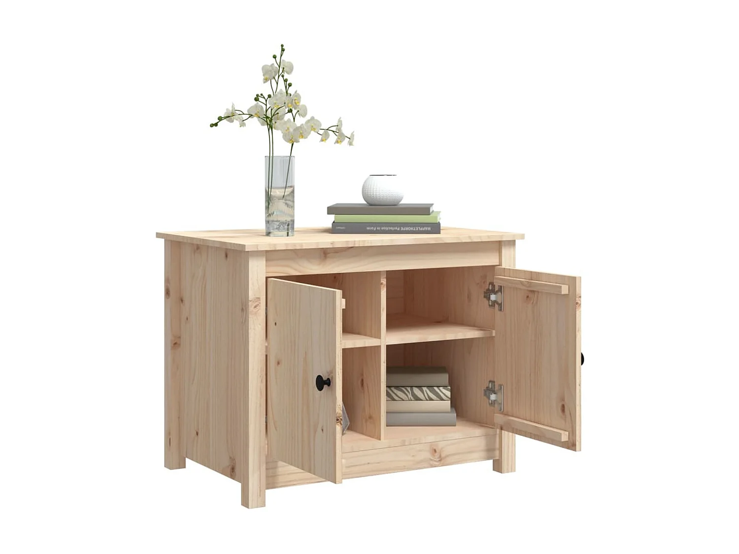Couchtisch Beistelltisch 71x49x55 cm Massivholz Kiefer -MN73786