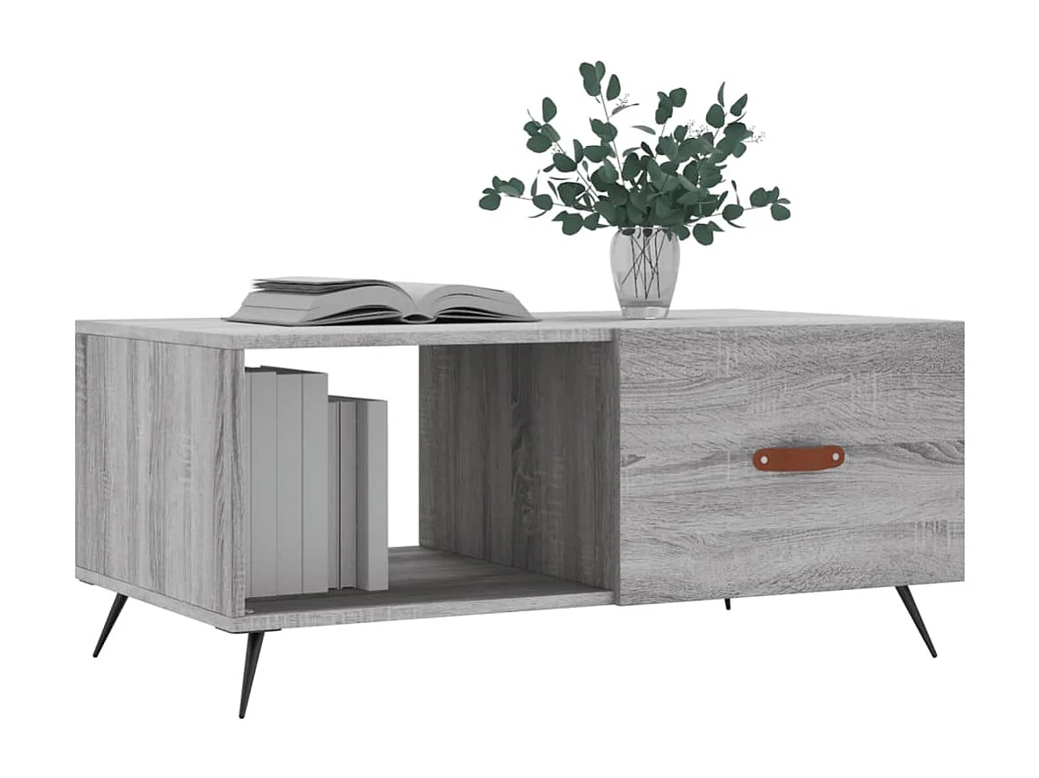 Couchtisch Beistelltisch Grau Sonoma 90x50x40 cm Holzwerkstoff -MN34982