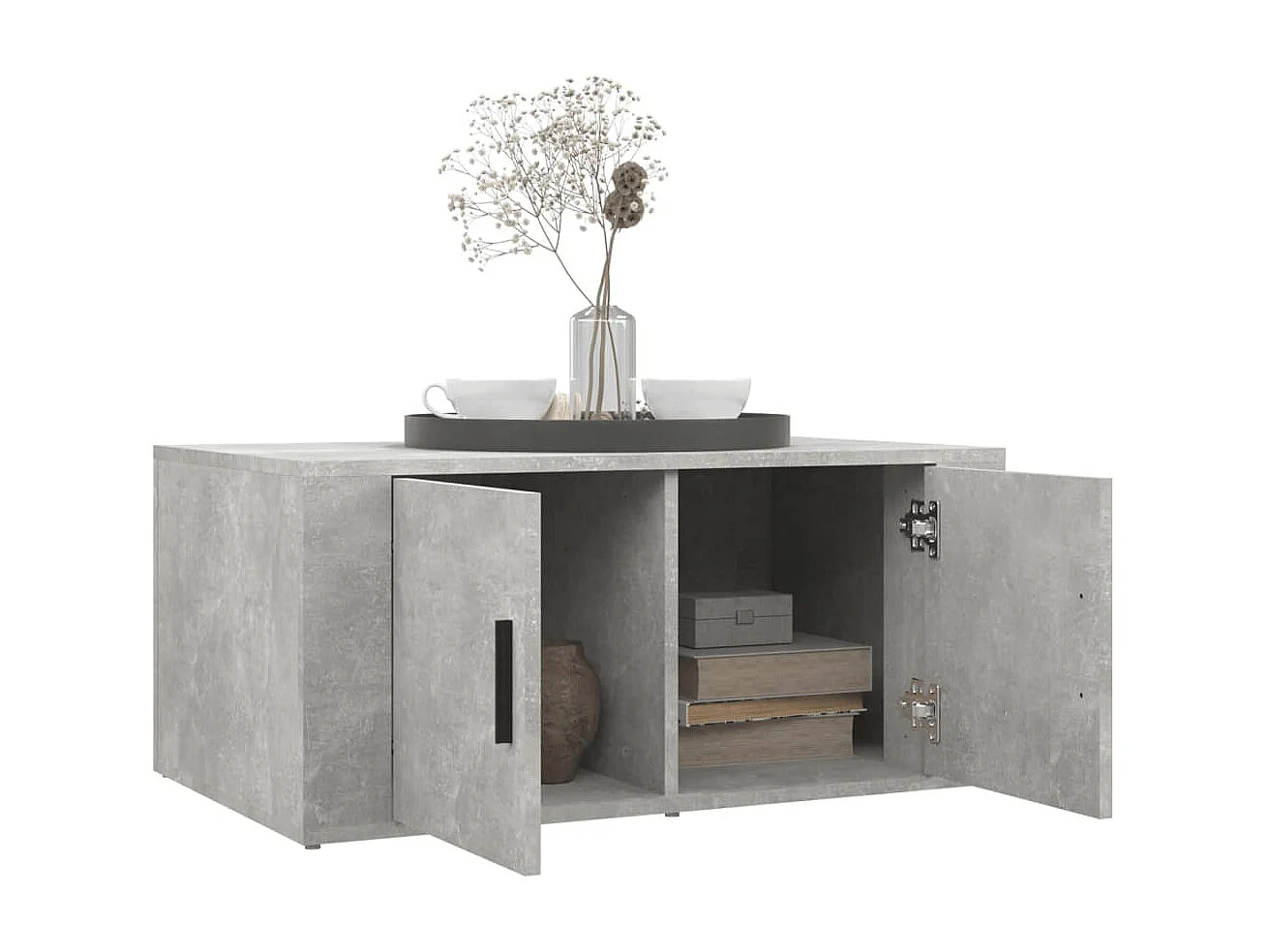 Couchtisch Beistelltisch Betongrau 80x50x36 cm Holzwerkstoff -MN40209