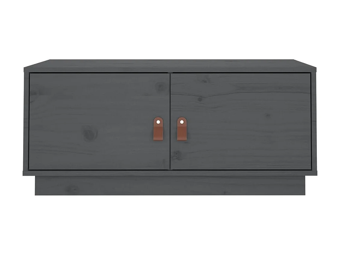 Couchtisch Beistelltisch Grau 80x50x35 cm Massivholz Kiefer -MN45792