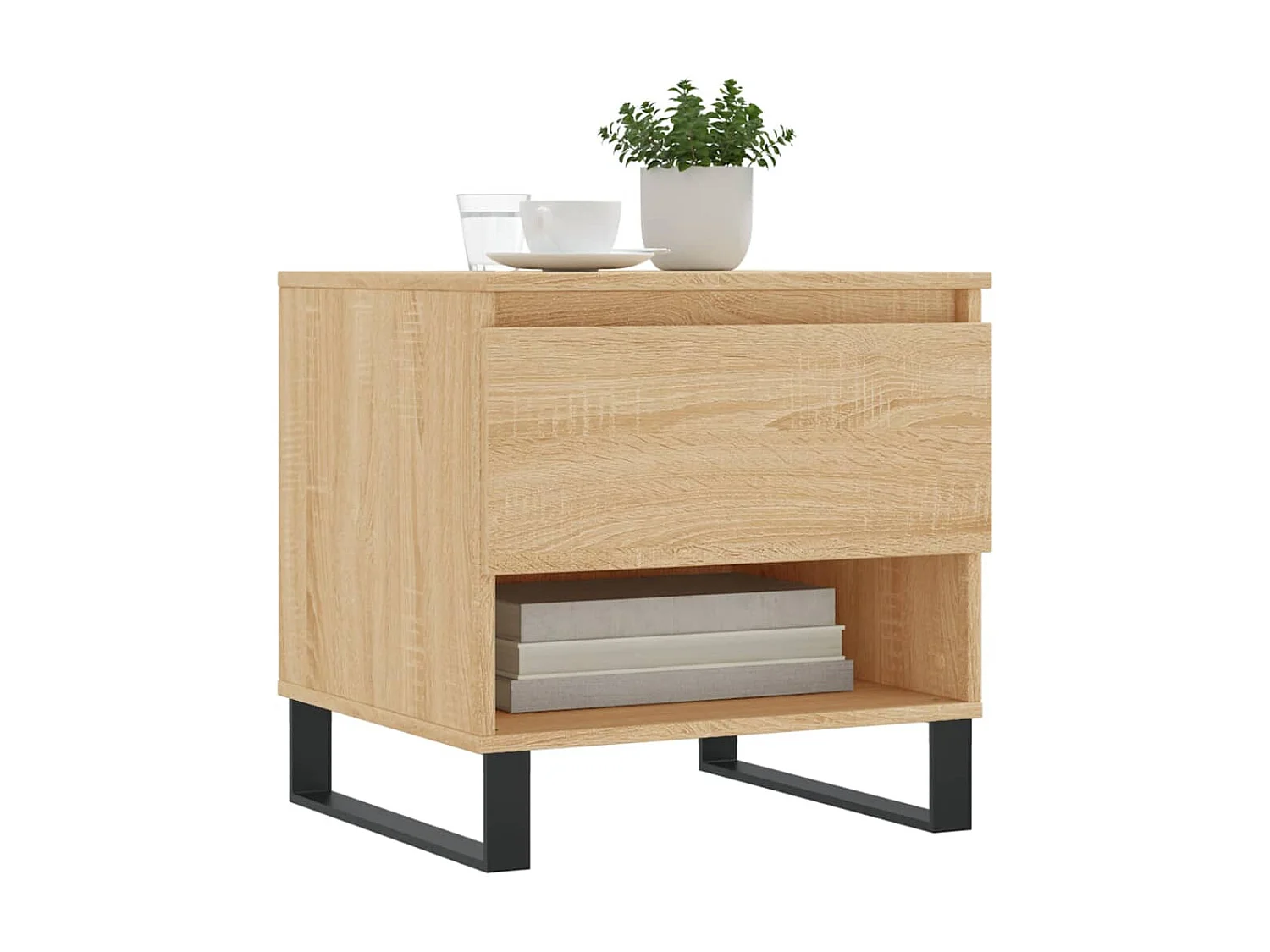 2er-Set Couchtische Beistelltisch Sonoma-Eiche 50x46x50 cm Holzwerkstoff -MN82991