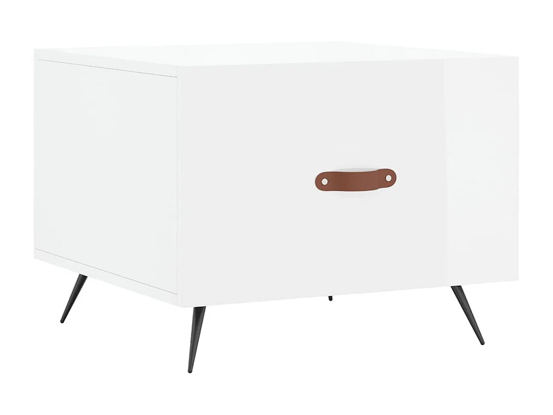 Couchtisch Beistelltisch Hochglanz-Weiß 50x50x40 cm Holzwerkstoff -MN74034