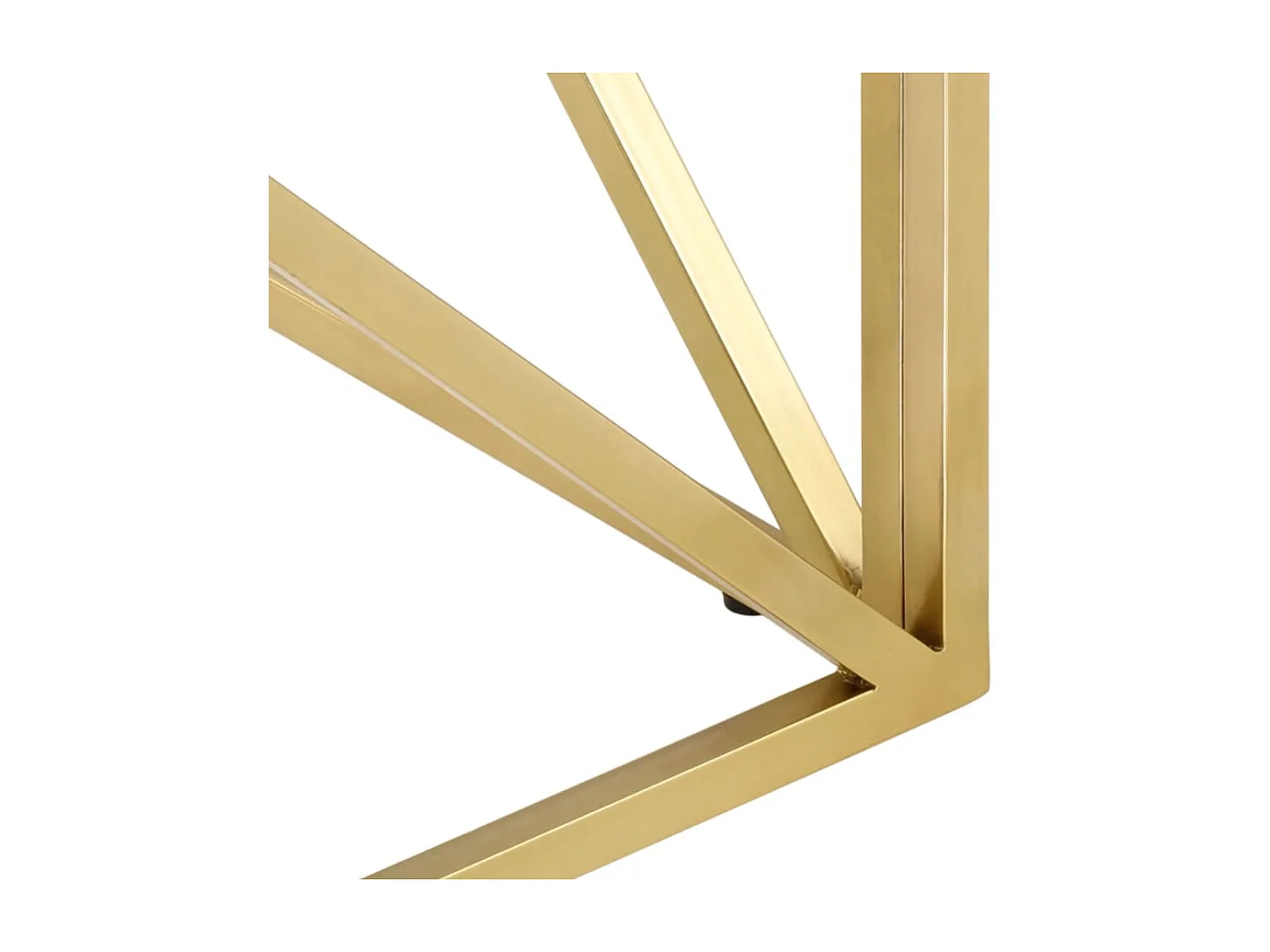 Couchtisch Beistelltisch Golden Edelstahl und Massivholz -MN51555