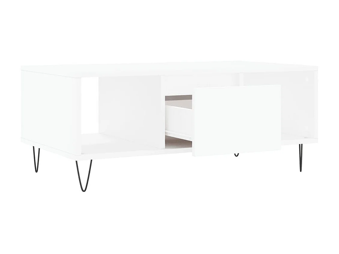 Couchtisch Beistelltisch Weiß 90x50x36,5 cm Holzwerkstoff -MN51755