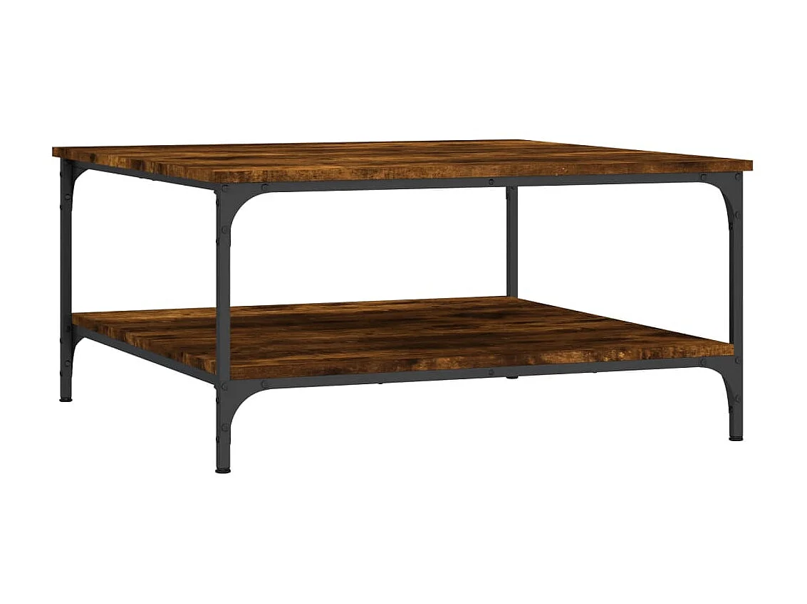 Couchtisch Beistelltisch Räuchereiche 80x80x40 cm Holzwerkstoff -MN29862