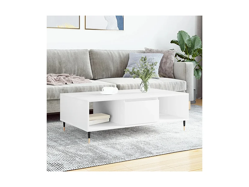 Couchtisch Beistelltisch Weiß 104x60x35 cm Holzwerkstoff -MN57299