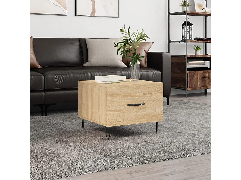 Couchtisch Beistelltisch Sonoma-Eiche 50x50x40 cm Holzwerkstoff -MN10096