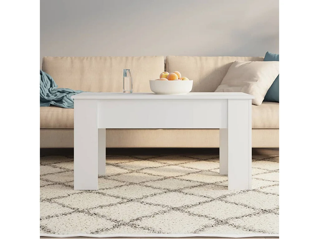 Couchtisch Beistelltisch Weiß 101x49x52 cm Holzwerkstoff -MN44156