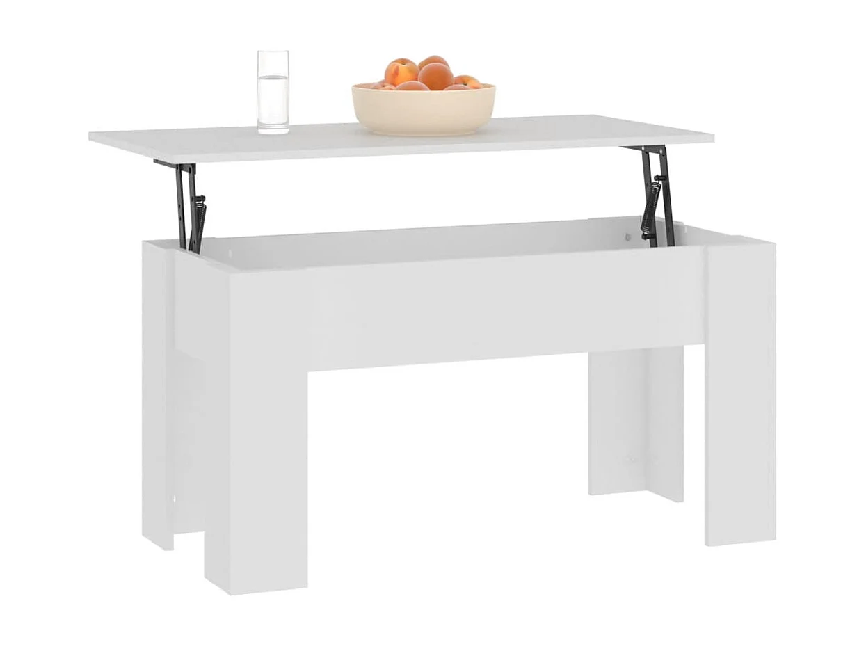 Couchtisch Beistelltisch Weiß 101x49x52 cm Holzwerkstoff -MN44156