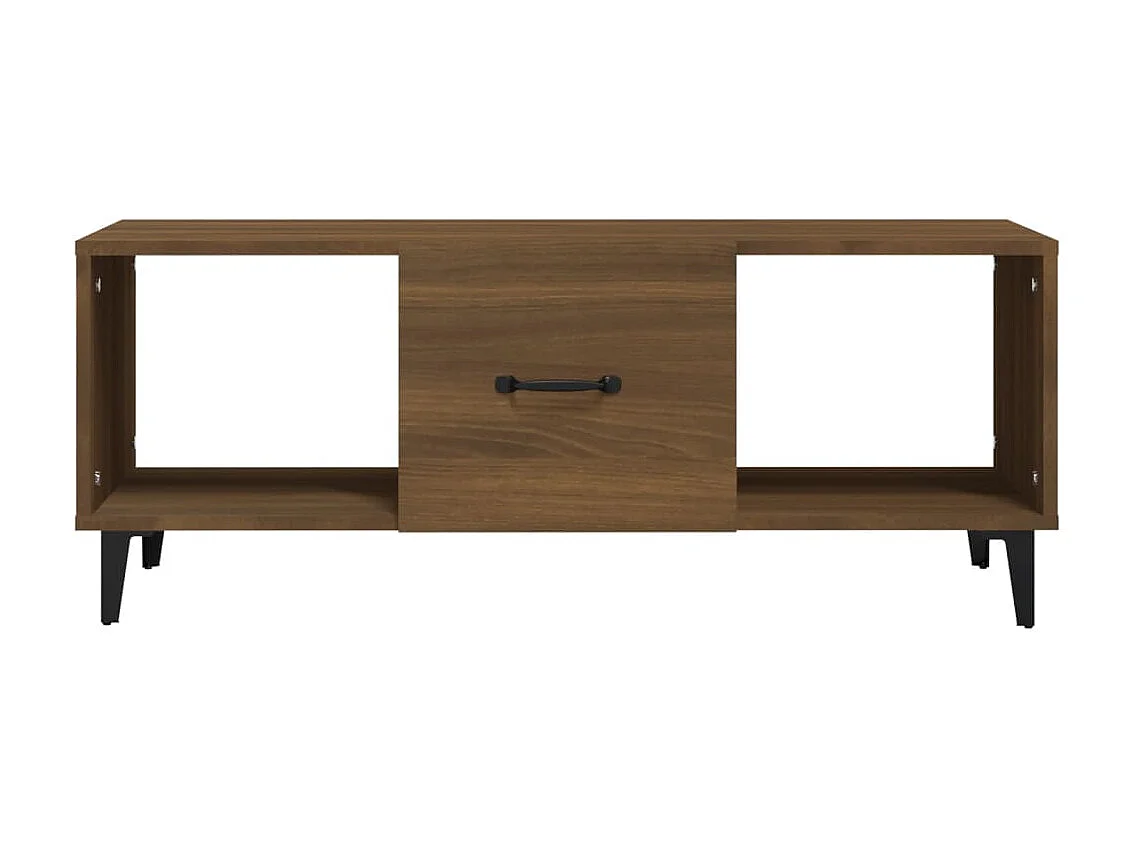 Couchtisch Braun Beistelltisch Eichen-Optik 102x50x40 cm Holzwerkstoff -MN77872
