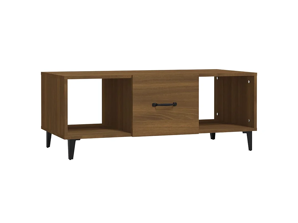 Couchtisch Braun Beistelltisch Eichen-Optik 102x50x40 cm Holzwerkstoff -MN77872