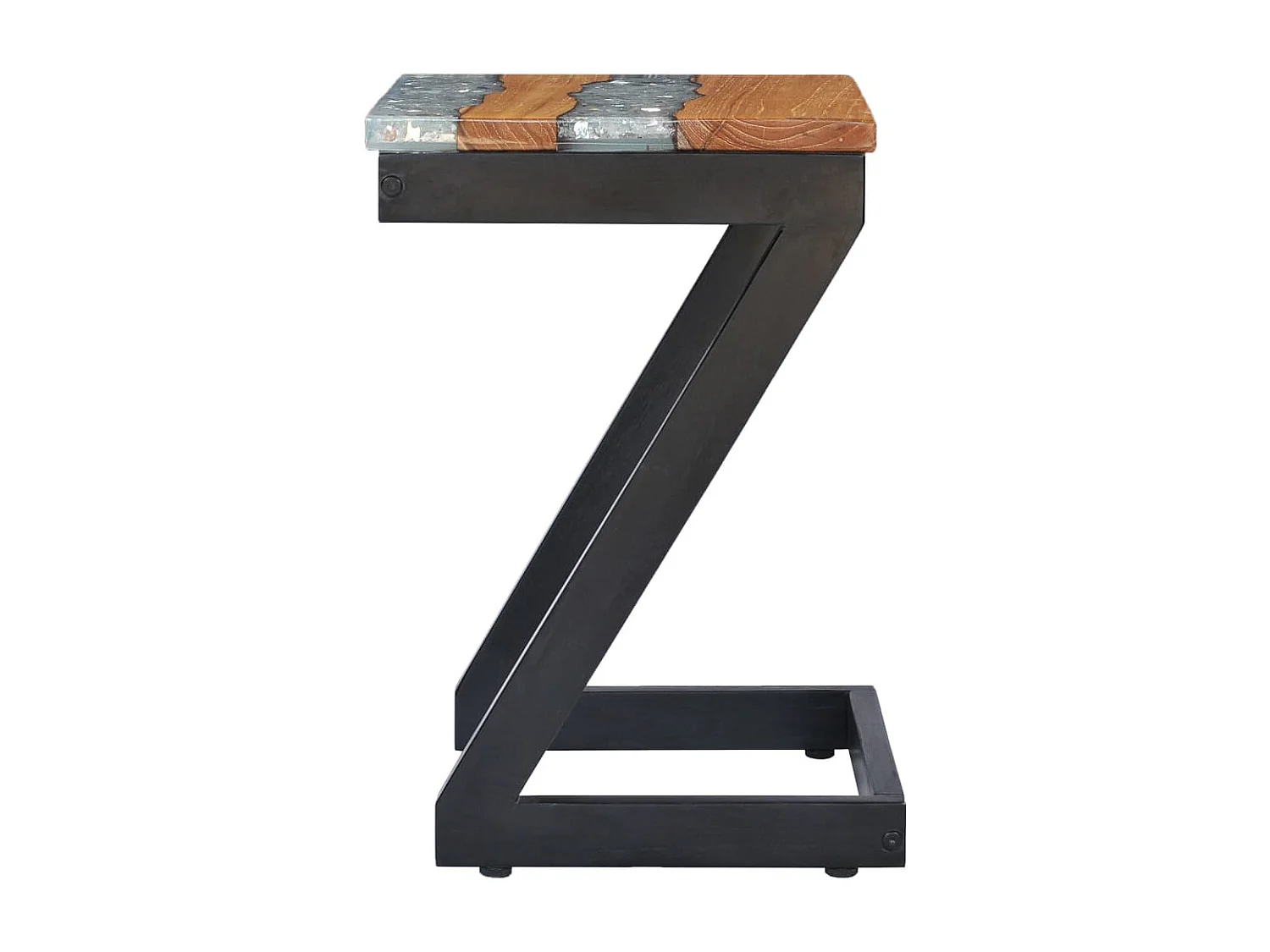 Couchtisch Beistelltisch 30 x 30 x 50 cm Massivholz Teak und Polyresin -MN93955