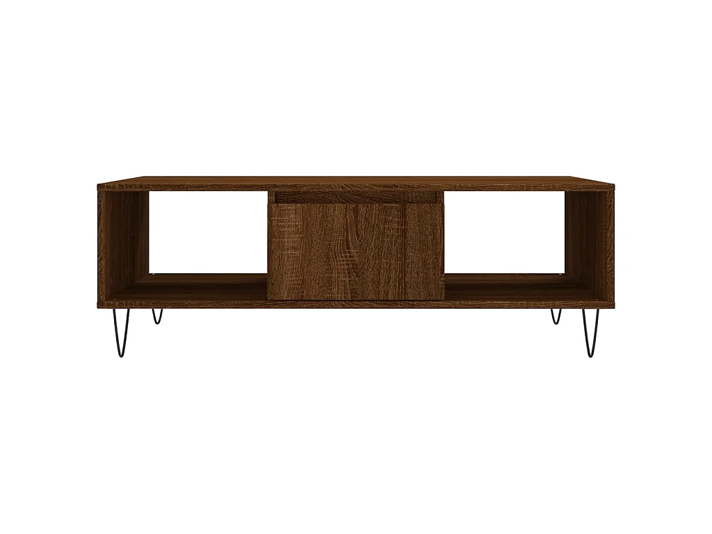 Couchtisch Braun Beistelltisch Eichen-Optik 104x60x35 cm Holzwerkstoff -MN28051