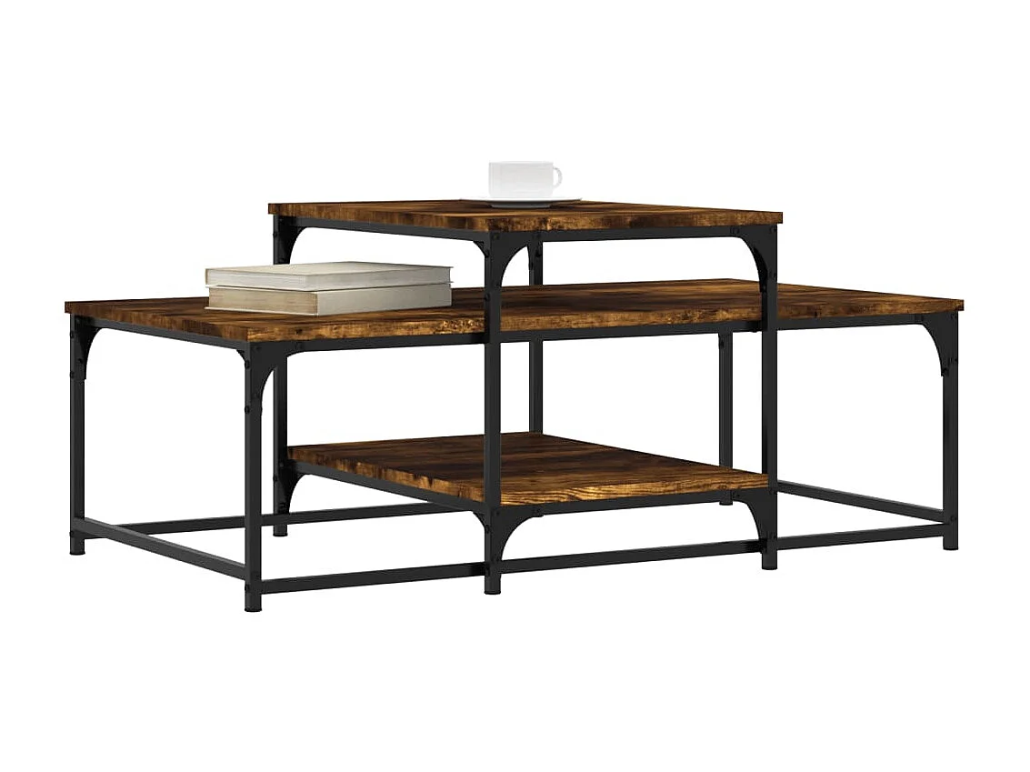 Couchtisch Beistelltisch Räuchereiche 102x60x45 cm Holzwerkstoff -MN23795