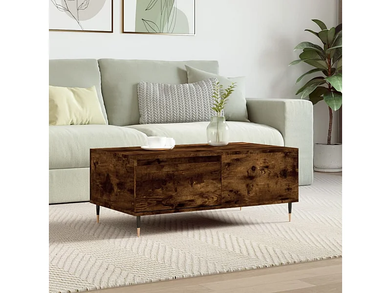 Couchtisch Beistelltisch Räuchereiche 90x50x36,5 cm Holzwerkstoff -MN30406