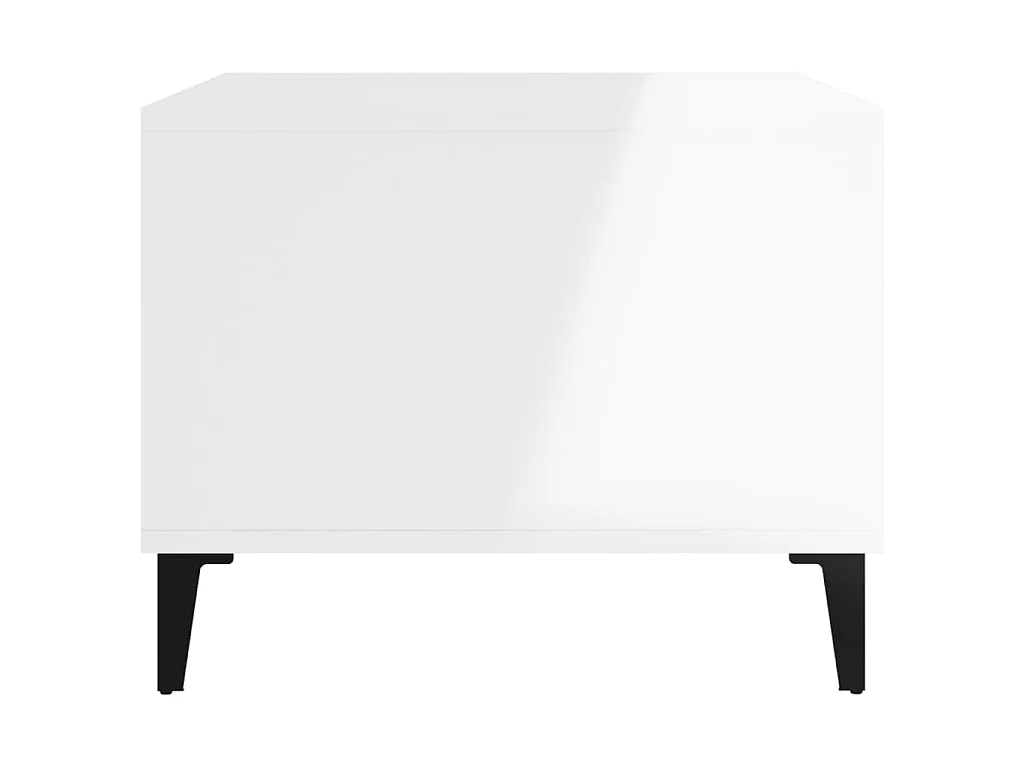 Couchtisch Beistelltisch Hochglanz-Weiß 60x50x40 cm Holzwerkstoff -MN56661
