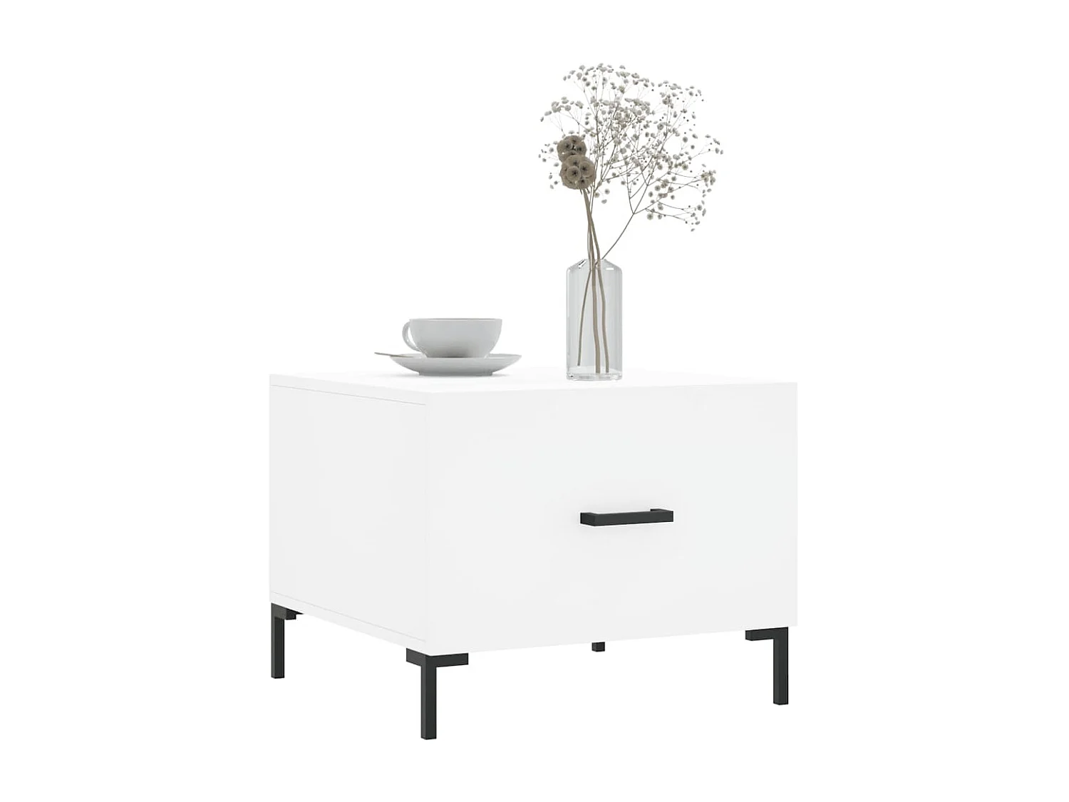 2er-Set Couchtische Beistelltisch Weiß 50x50x40 cm Holzwerkstoff -MN86851